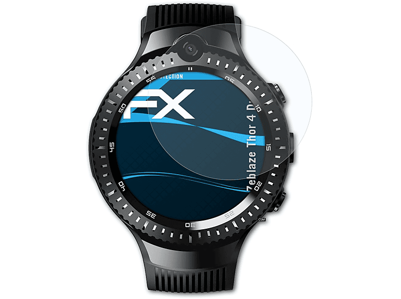 ATFOLIX 3x FX-Clear Displayschutz(für Zeblaze 4 Dual) Thor