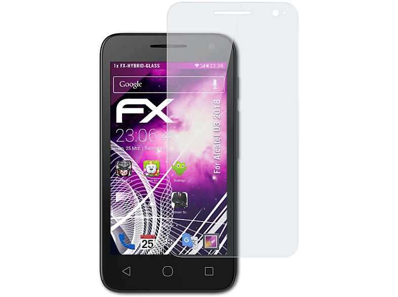 Alcatel Schutzglas(für FX-Hybrid-Glass ATFOLIX U3 2018)