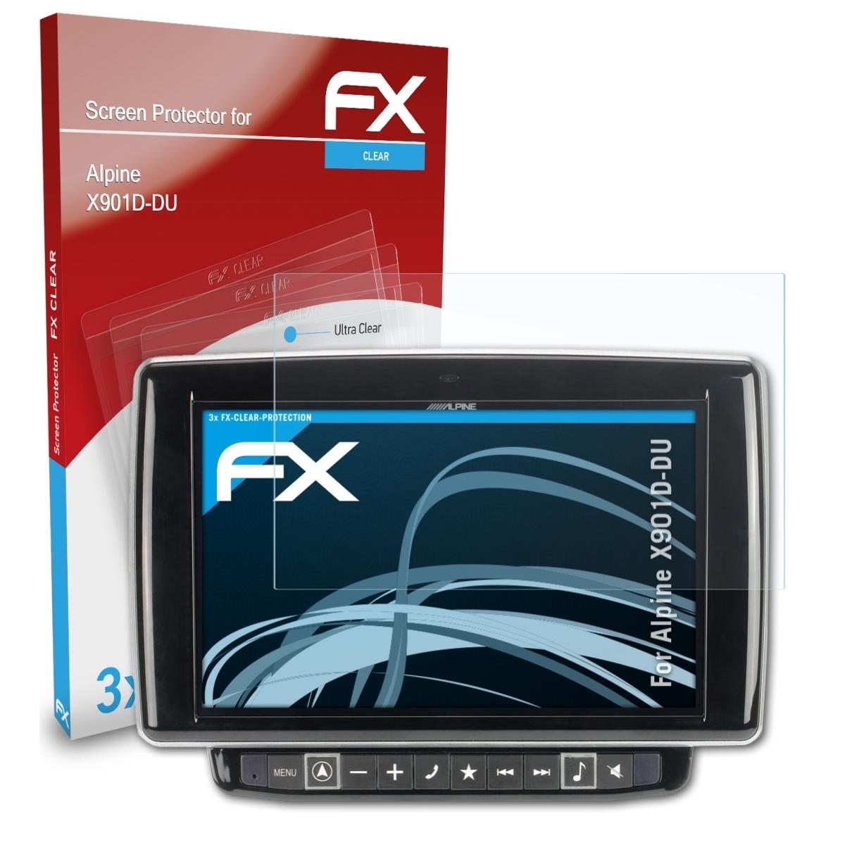 3x X901D-DU) FX-Clear Displayschutz(für Alpine ATFOLIX
