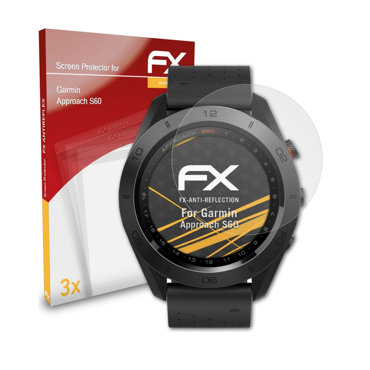 Garmin 3x S60) FX-Antireflex ATFOLIX Approach Displayschutz(für