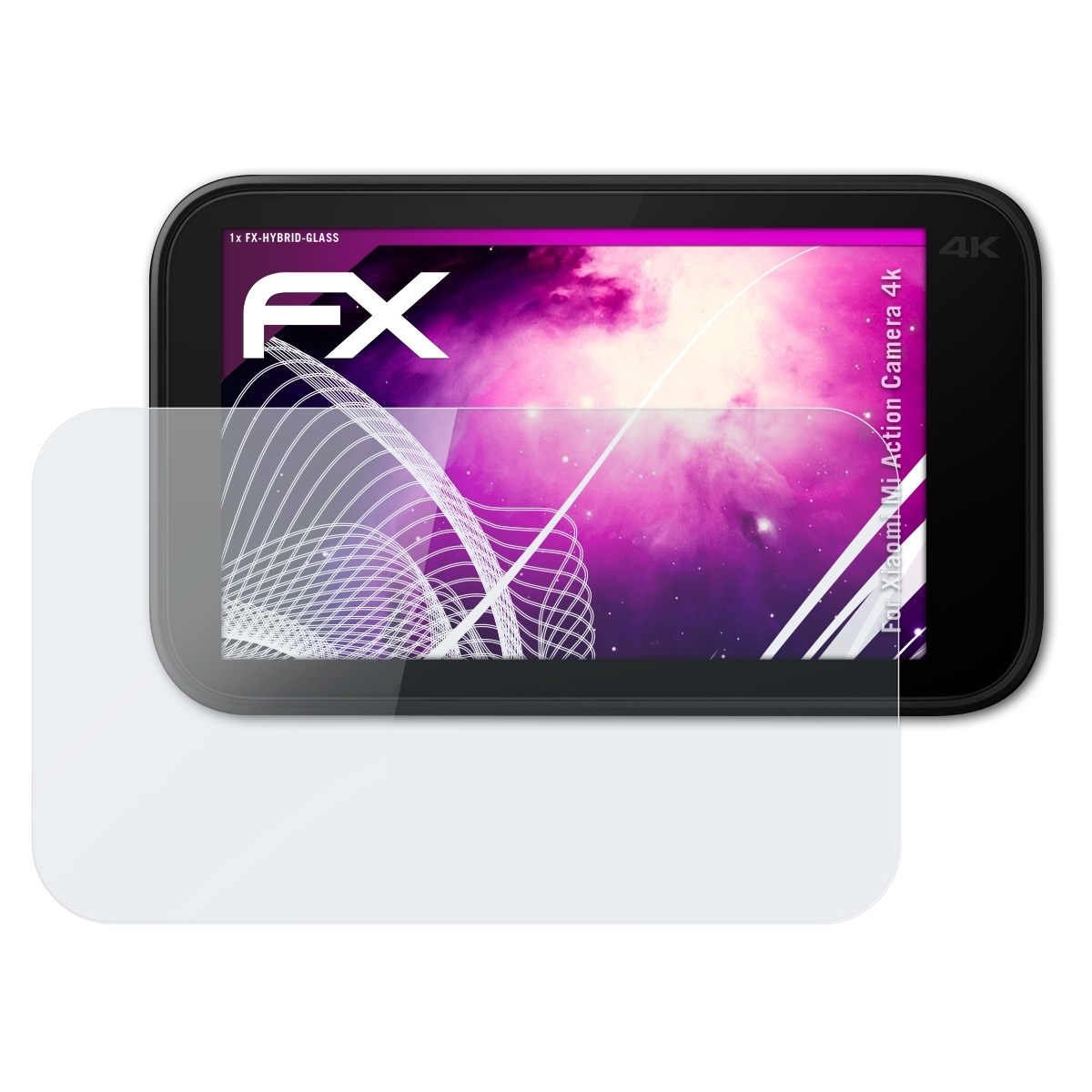 ATFOLIX FX-Hybrid-Glass Action 4k) Camera Xiaomi Schutzglas(für Mi