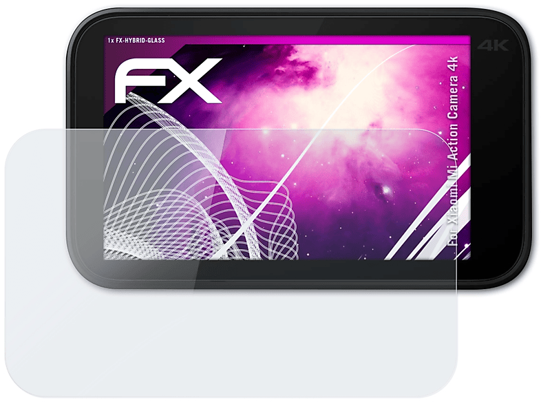 ATFOLIX FX-Hybrid-Glass Schutzglas(für Xiaomi Mi Action Camera 4k)