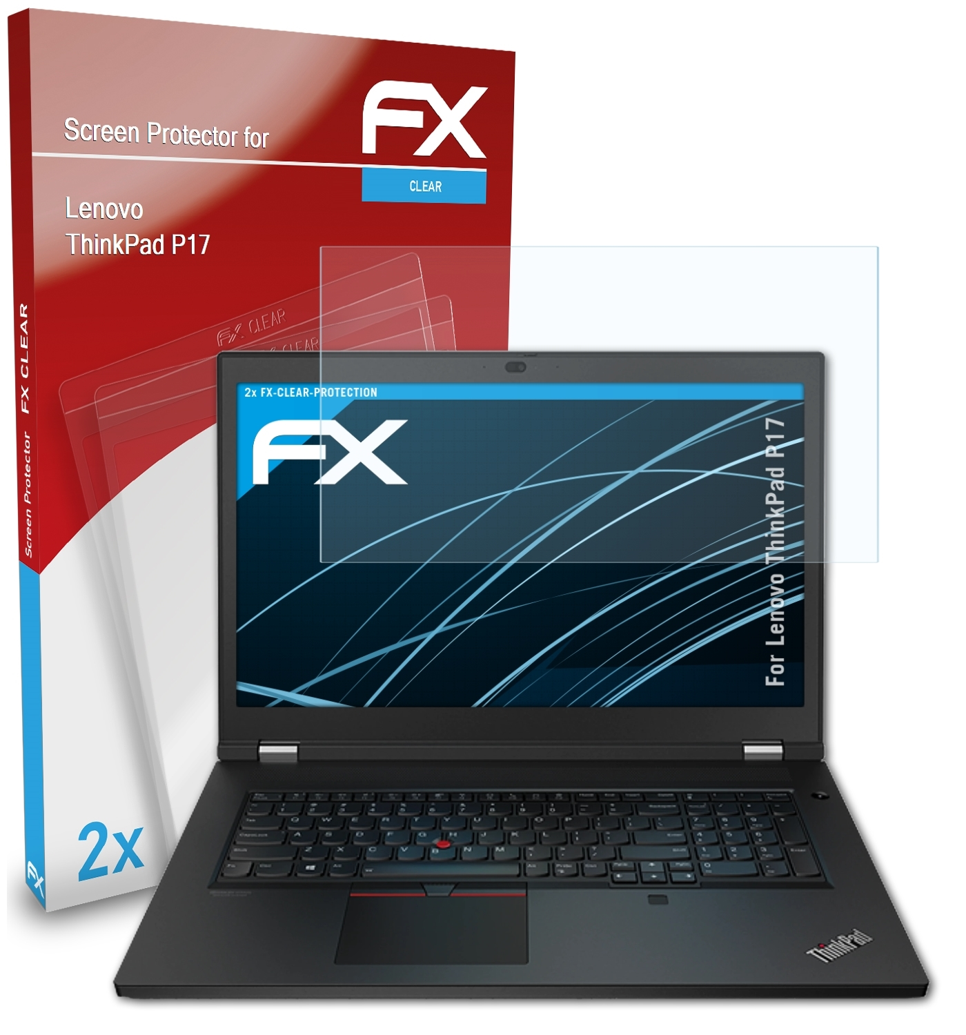 FX-Clear P17) 2x ThinkPad ATFOLIX Displayschutz(für Lenovo