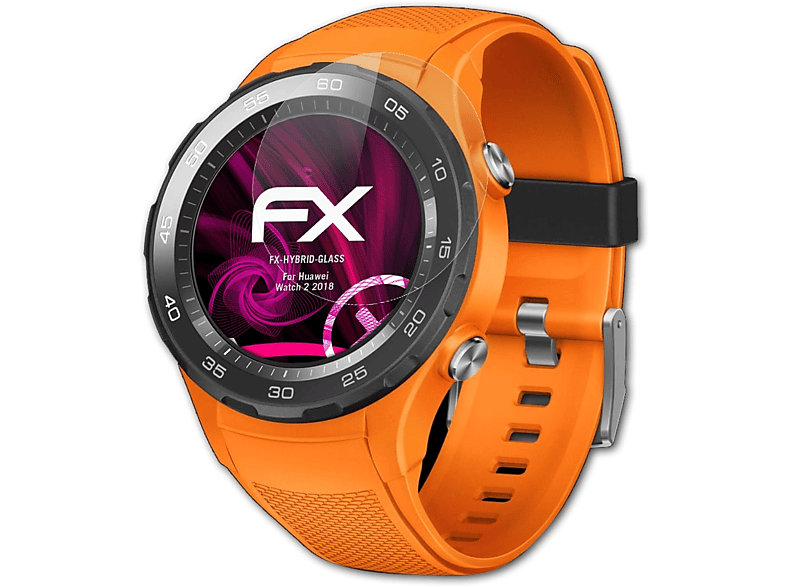 ATFOLIX FX-Hybrid-Glass Schutzglas(für Huawei 2 Watch 2018)