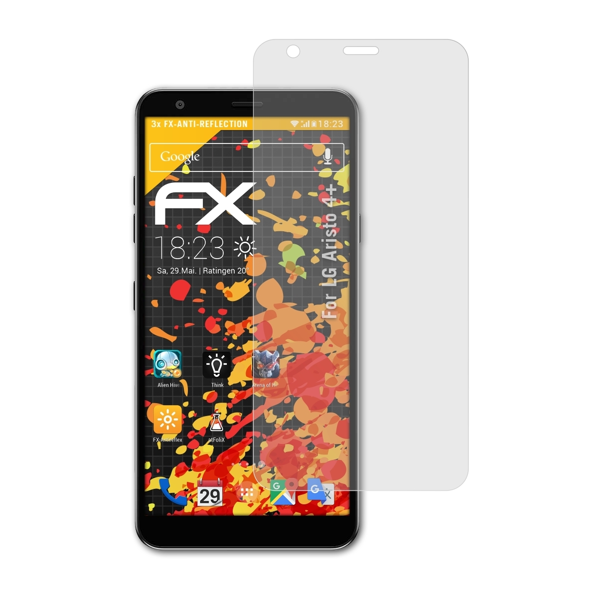 LG 3x FX-Antireflex Aristo 4+) Displayschutz(für ATFOLIX