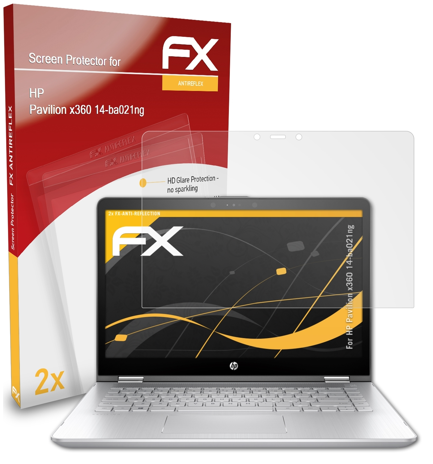 ATFOLIX 2x FX-Antireflex Displayschutz(für HP 14-ba021ng) Pavilion x360