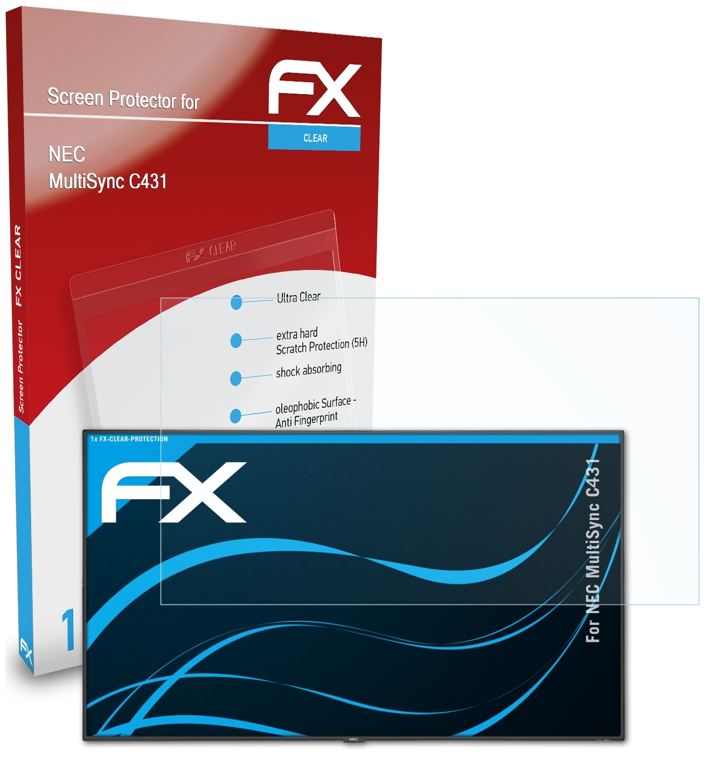 ATFOLIX FX-Clear Displayschutz(für NEC MultiSync C431)