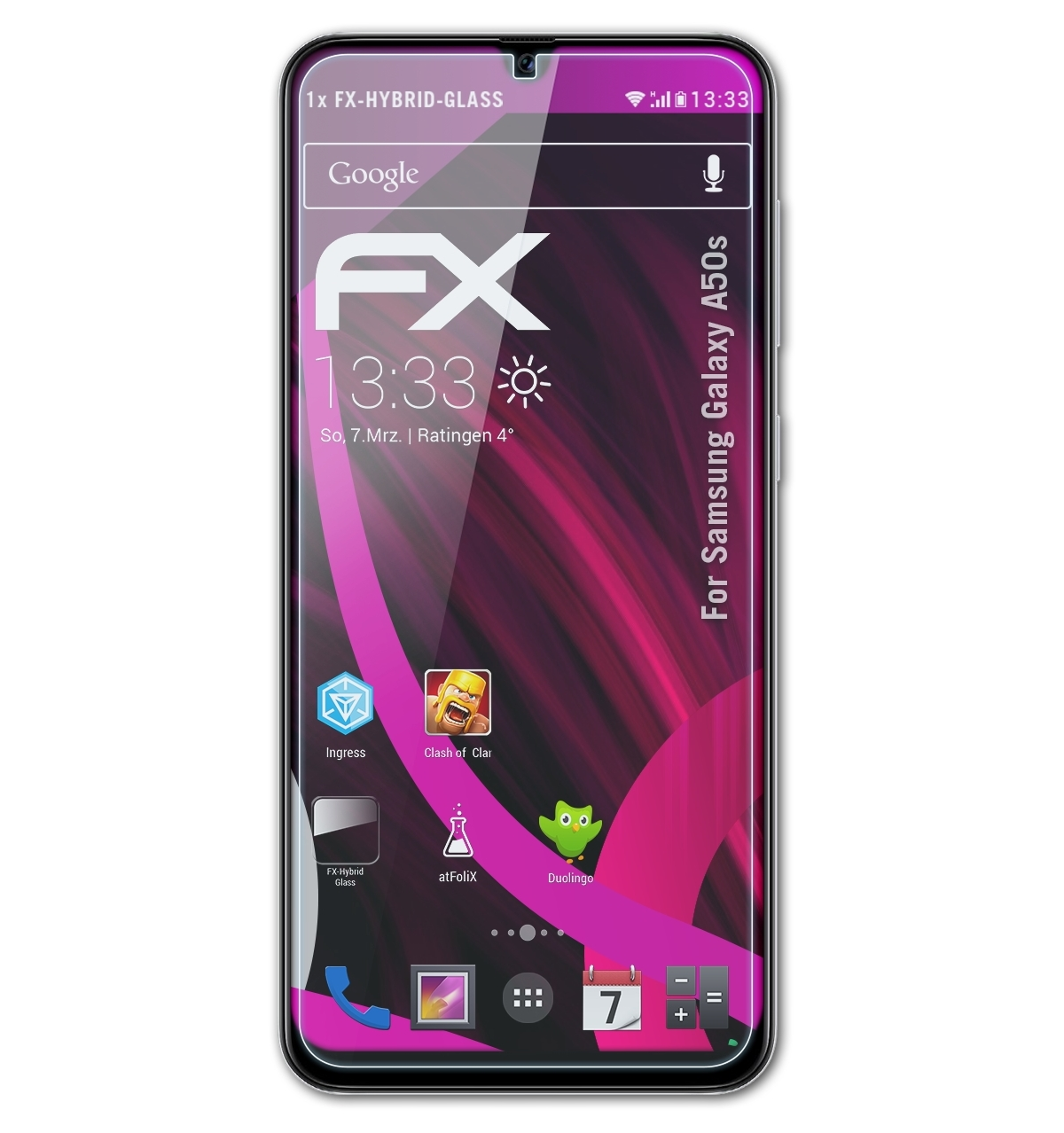 FX-Hybrid-Glass Samsung Schutzglas(für ATFOLIX Galaxy A50s)