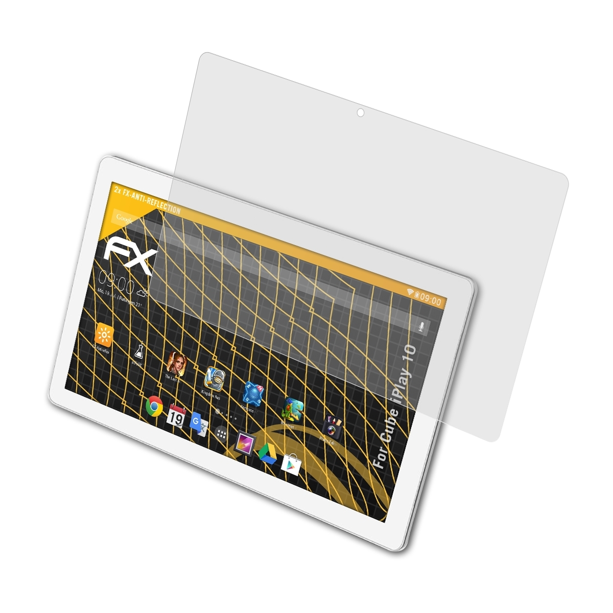 Cube 10) iPlay Displayschutz(für 2x FX-Antireflex ATFOLIX