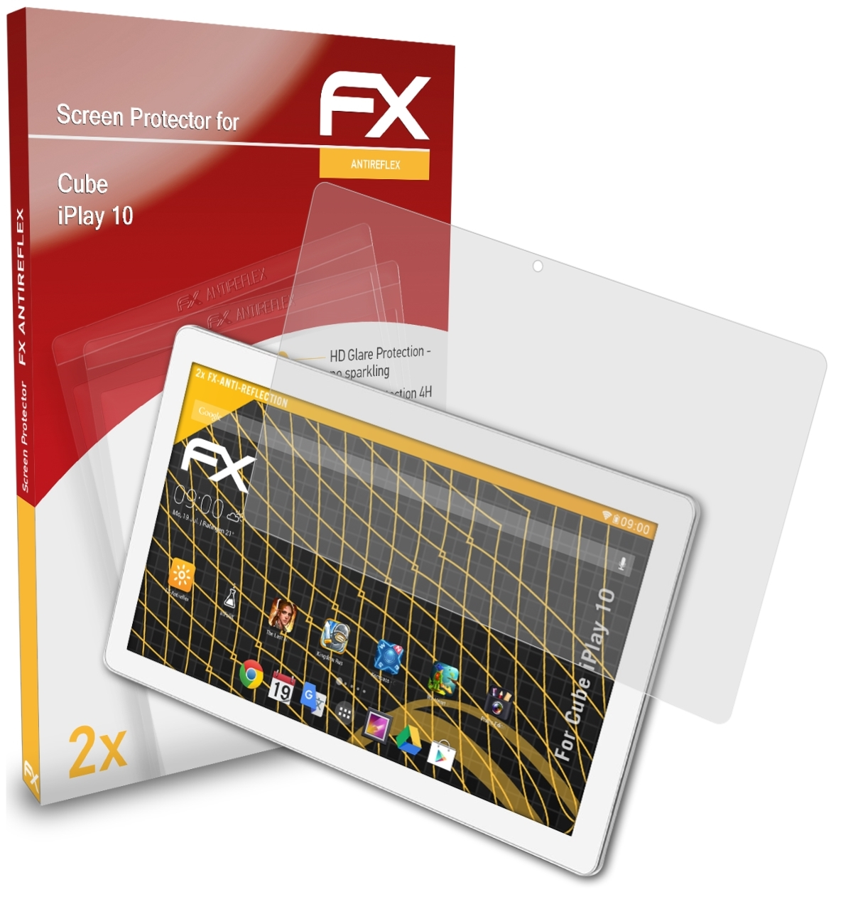 Displayschutz(für 10) Cube FX-Antireflex ATFOLIX 2x iPlay