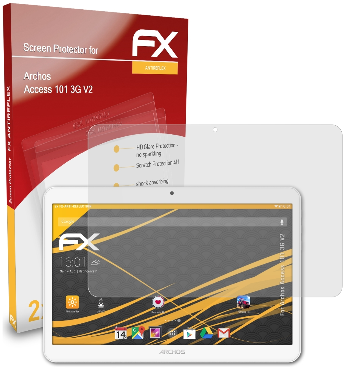 FX-Antireflex Access 2x 101 3G Archos ATFOLIX Displayschutz(für V2)