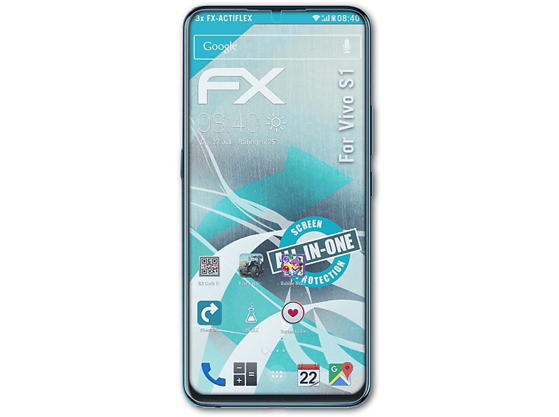 ATFOLIX 3x Displayschutz(für FX-ActiFleX Vivo S1)