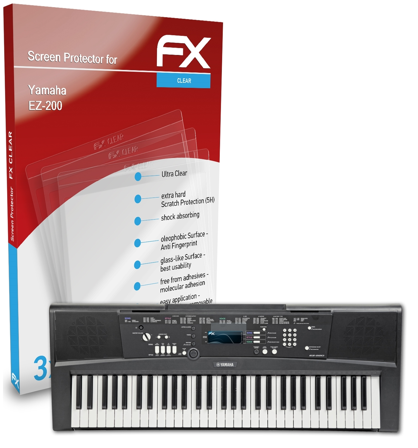 FX-Clear ATFOLIX 3x Displayschutz(für EZ-200) Yamaha