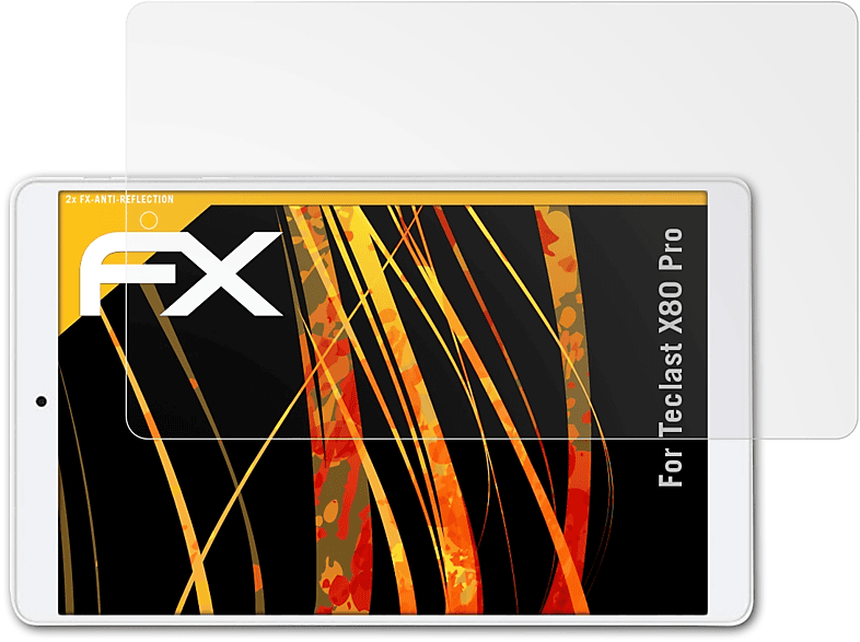 2x FX-Antireflex ATFOLIX X80 Pro) Teclast Displayschutz(für