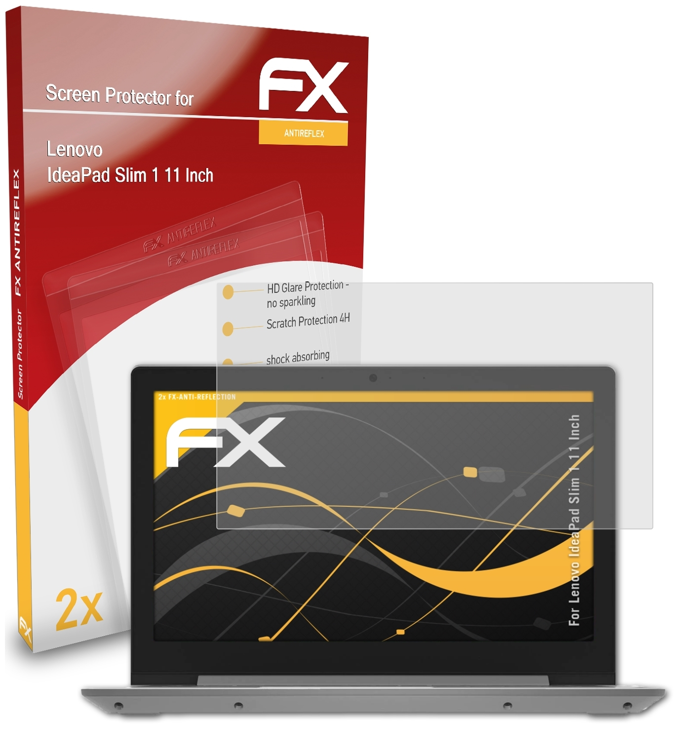 ATFOLIX 2x FX-Antireflex Displayschutz(für Lenovo Inch)) Slim IdeaPad (11 1