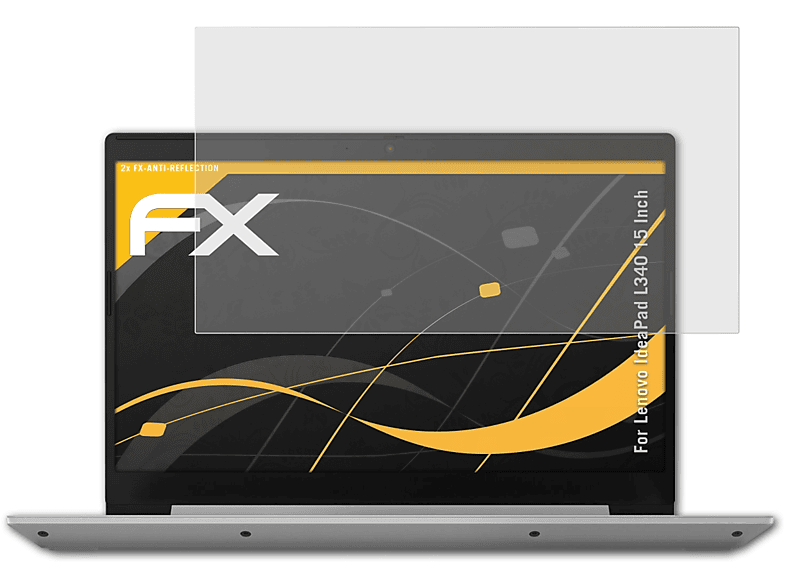 ATFOLIX 2x FX-Antireflex L340 Lenovo (15 IdeaPad Inch)) Displayschutz(für