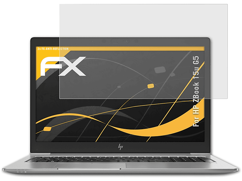 ATFOLIX 2x FX-Antireflex Displayschutz(für HP ZBook 15u G5)