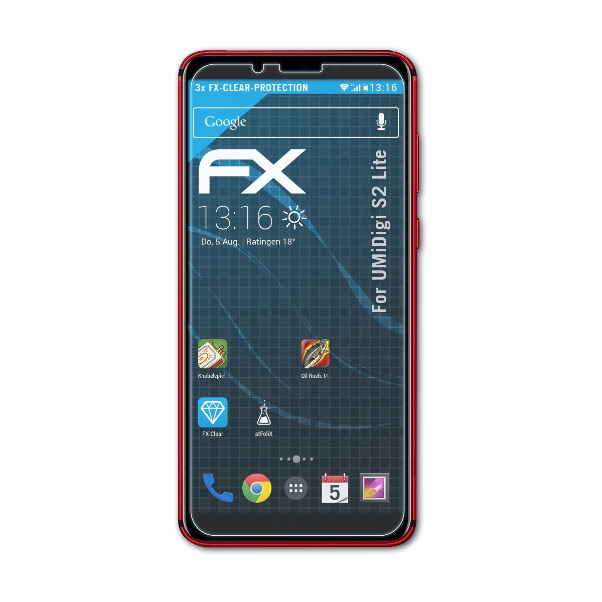 ATFOLIX 3x FX-Clear Lite) S2 UMiDigi Displayschutz(für