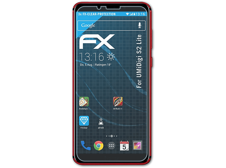 ATFOLIX 3x FX-Clear Displayschutz(für UMiDigi S2 Lite)