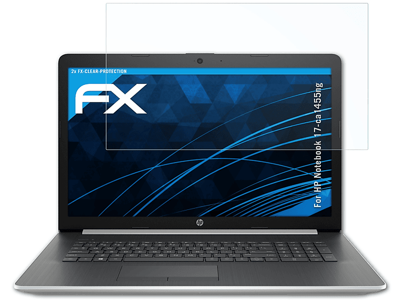 ATFOLIX 2x FX-Clear Displayschutz(für HP 17-ca1455ng) Notebook