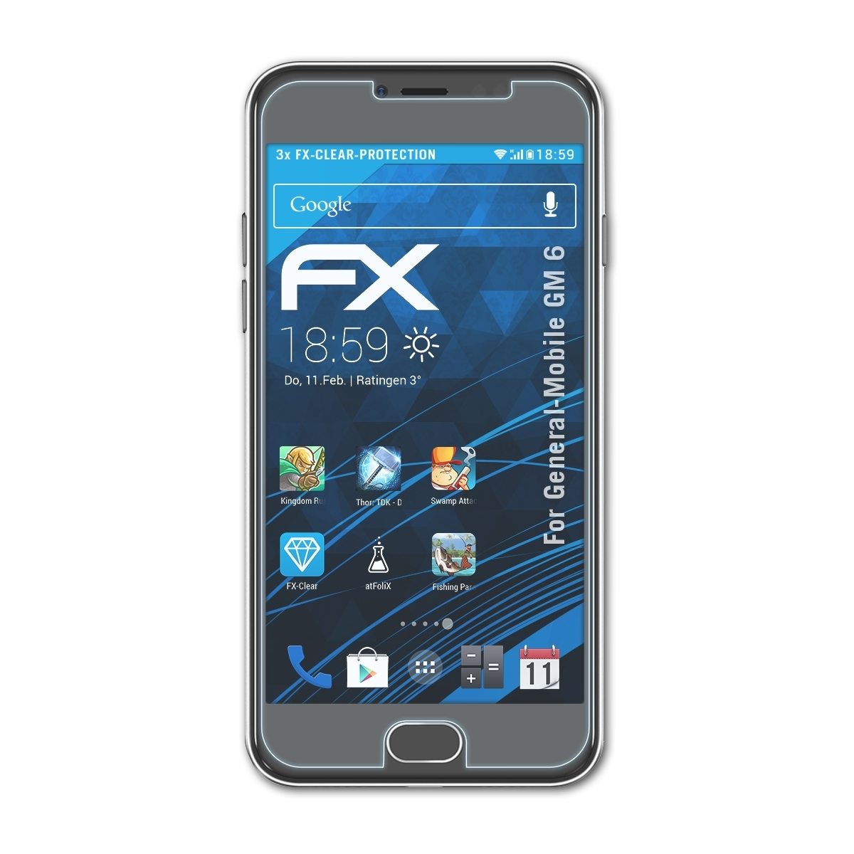 FX-Clear GM 3x 6) ATFOLIX General-Mobile Displayschutz(für