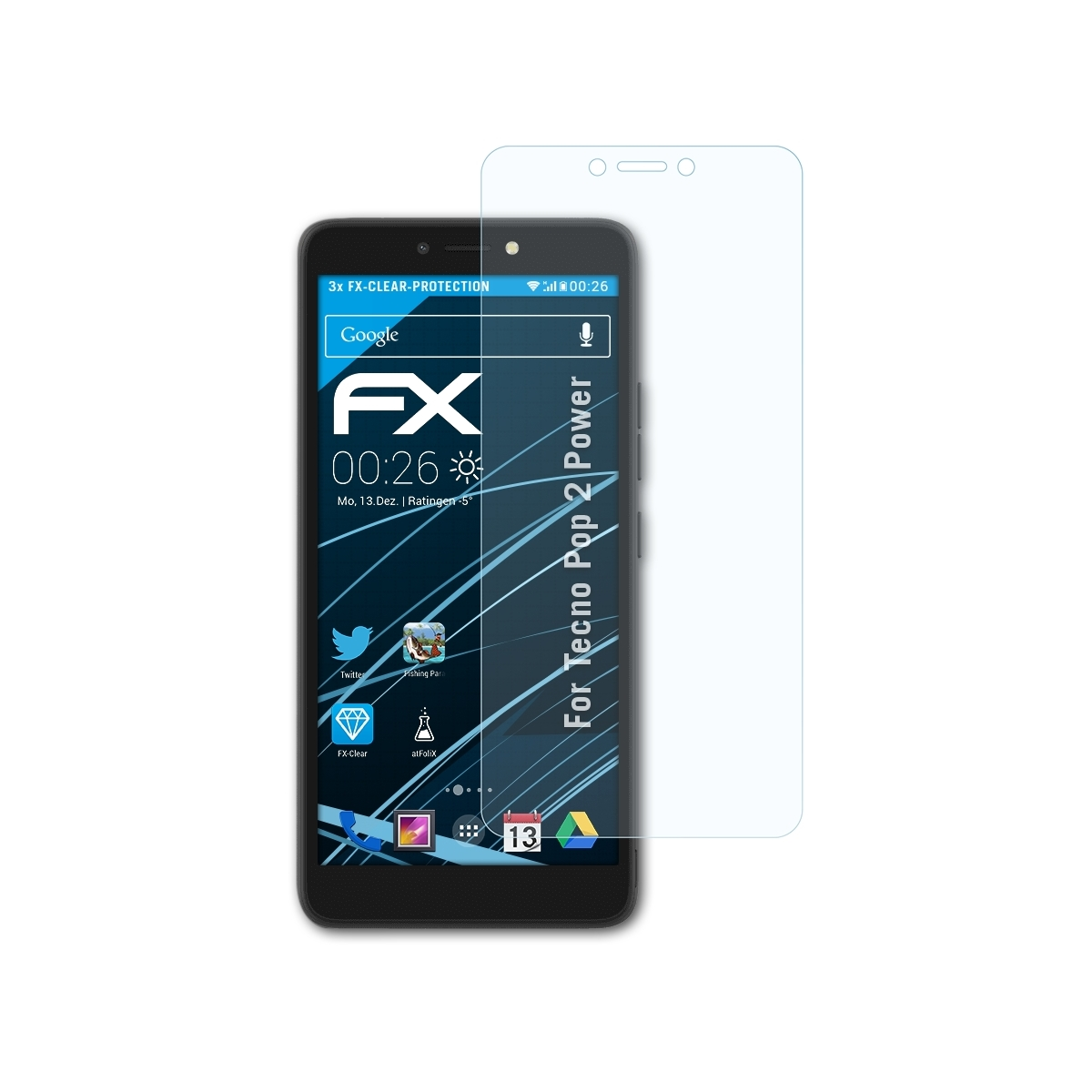 FX-Clear Power) 3x Displayschutz(für Tecno ATFOLIX 2 Pop