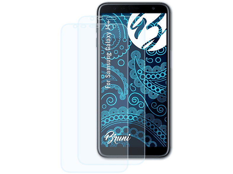 BRUNI 2x Basics-Clear Schutzfolie(für Samsung J4+) Galaxy