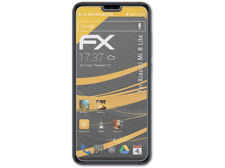 8 3x Mi FX-Antireflex Displayschutz(für ATFOLIX Lite) Xiaomi