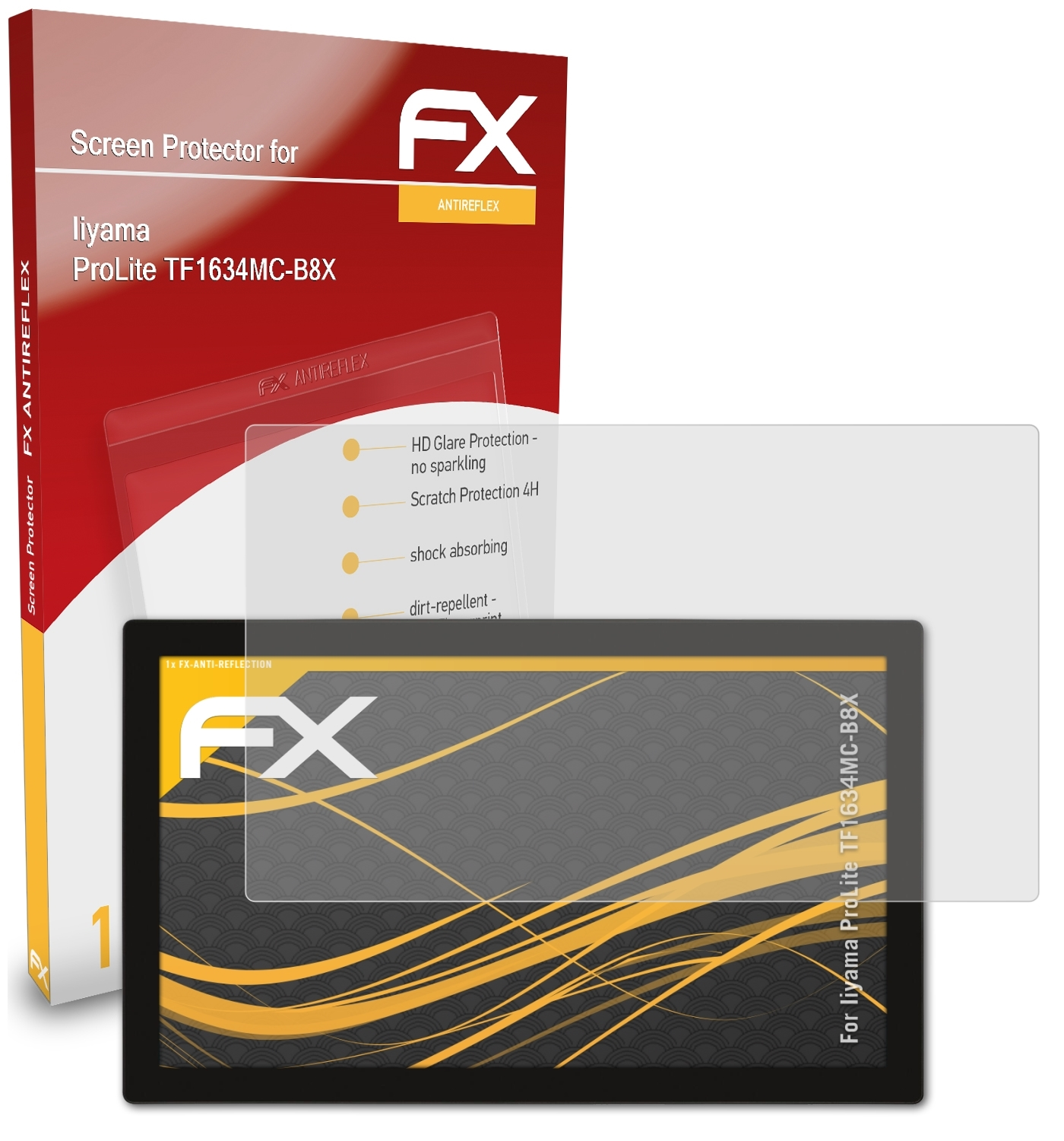ATFOLIX FX-Antireflex Displayschutz(für Iiyama ProLite TF1634MC-B8X)