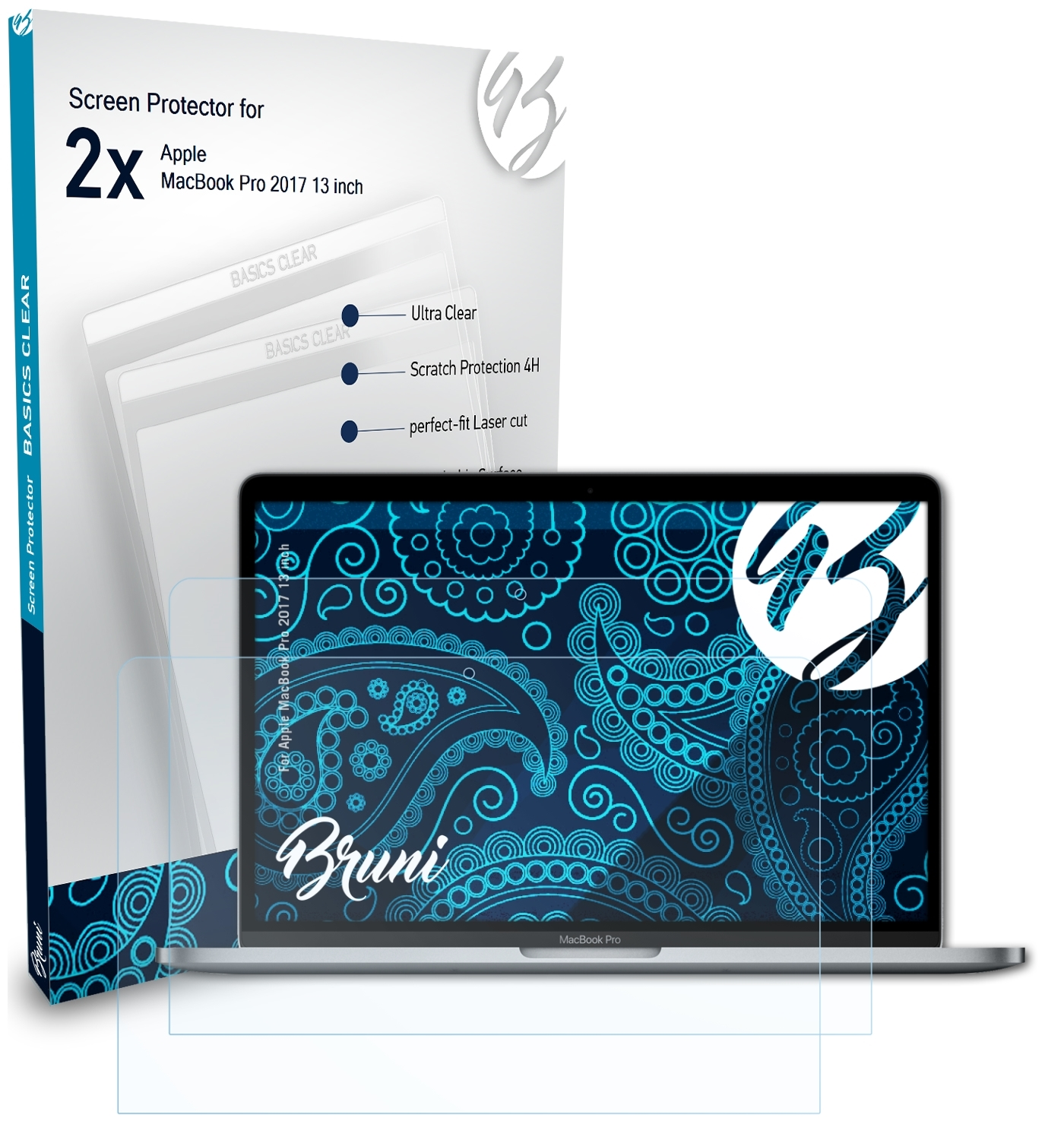 Basics-Clear Apple MacBook BRUNI inch) Schutzfolie(für 2x 2017 Pro 13