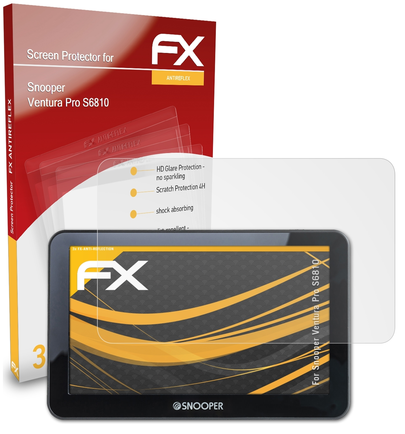 ATFOLIX Snooper Pro S6810) Displayschutz(für FX-Antireflex Ventura 3x