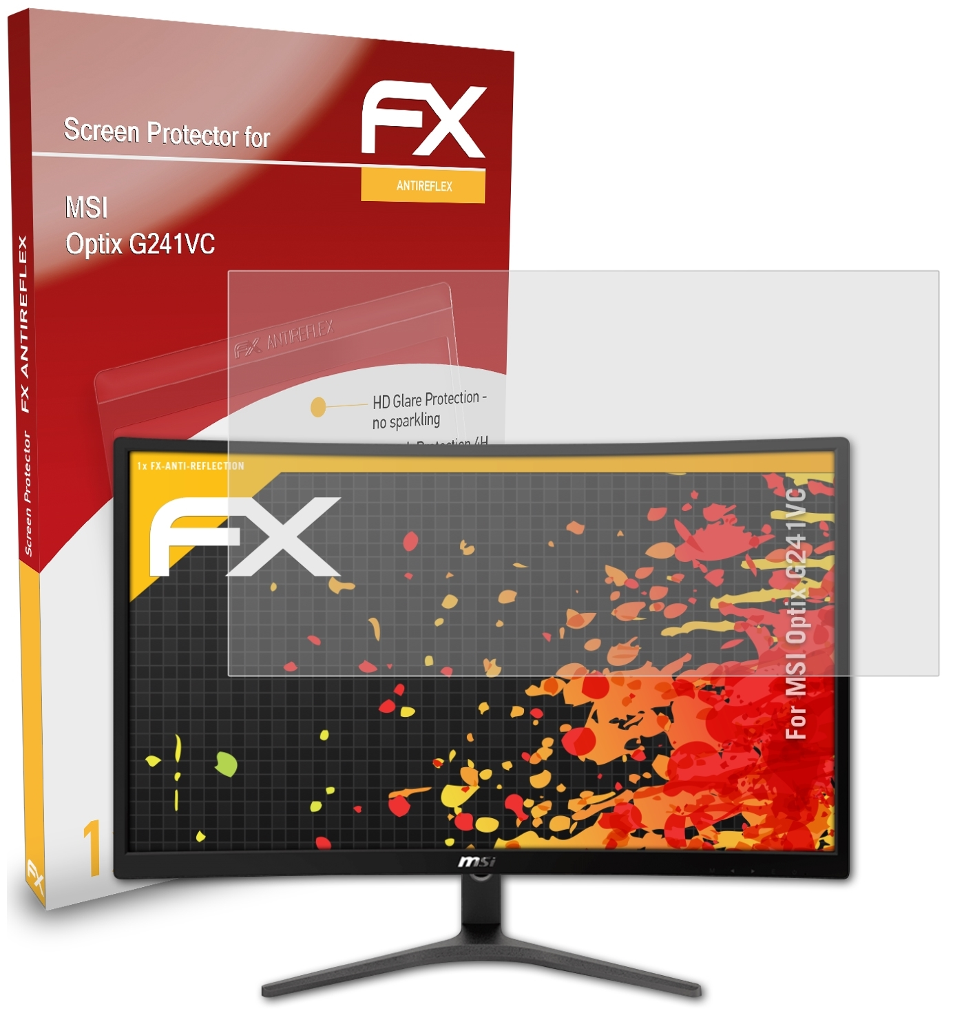 MSI G241VC) FX-Antireflex ATFOLIX Optix Displayschutz(für