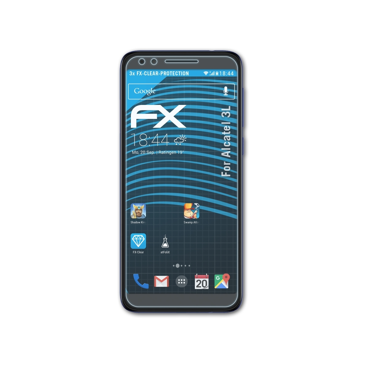 3L) FX-Clear 3x Displayschutz(für Alcatel ATFOLIX