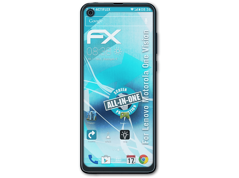 ATFOLIX 3x FX-ActiFleX Displayschutz(für Lenovo Motorola One Vision)