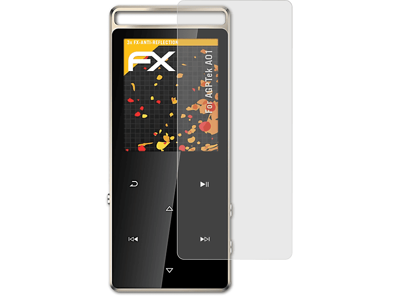 ATFOLIX 3x FX-Antireflex Displayschutz(für AGPTek A01)