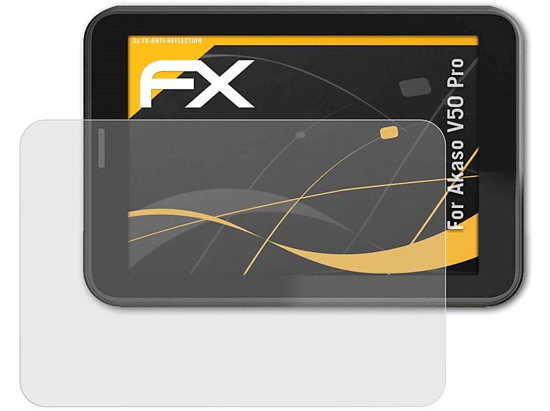 ATFOLIX 3x FX-Antireflex Displayschutz(für Akaso V50 Pro)