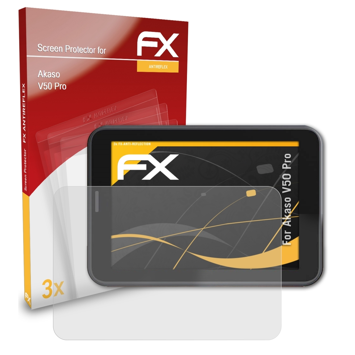 ATFOLIX 3x FX-Antireflex V50 Pro) Displayschutz(für Akaso