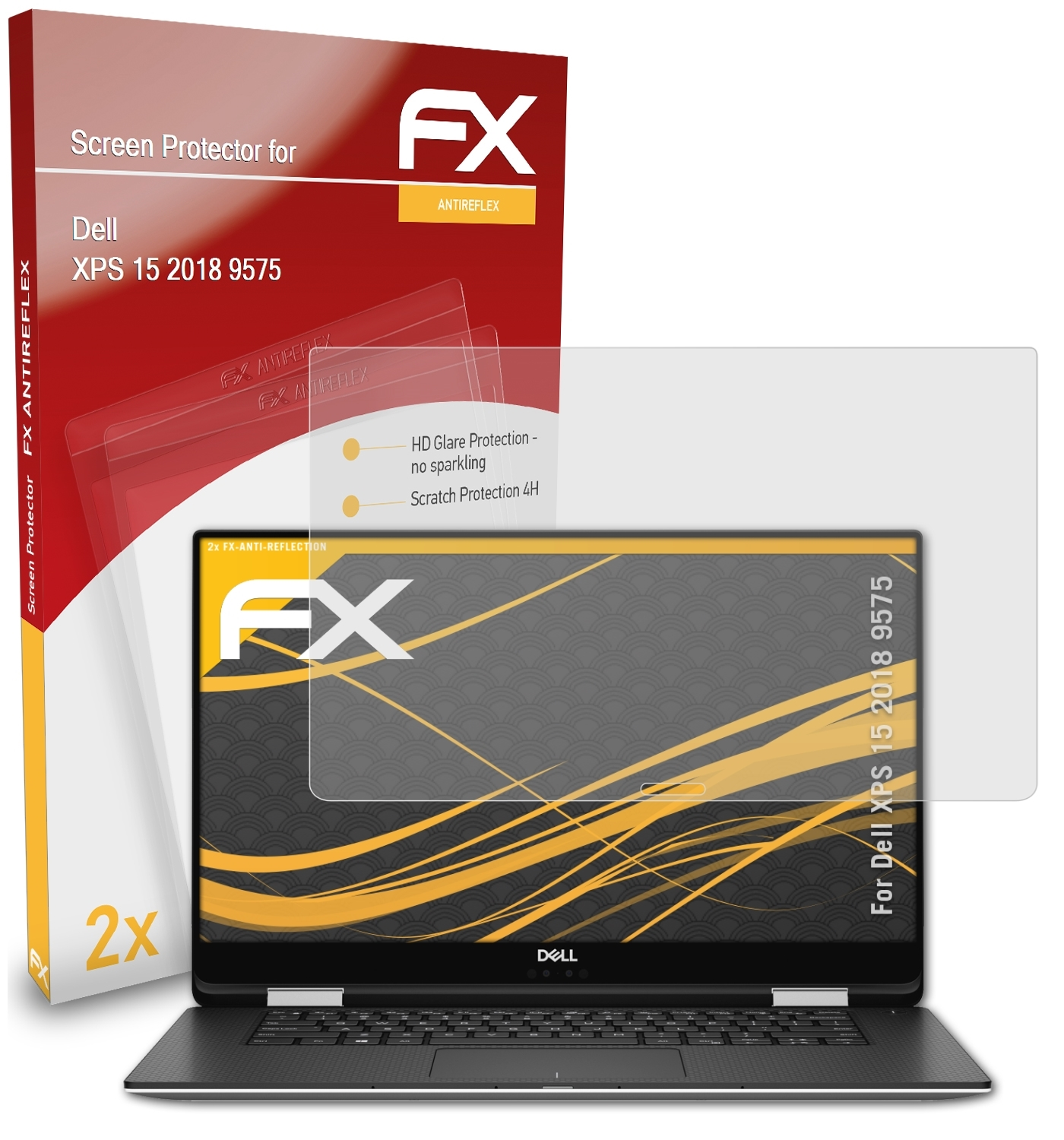 Dell XPS ATFOLIX 2018 (9575)) 15 FX-Antireflex Displayschutz(für 2x