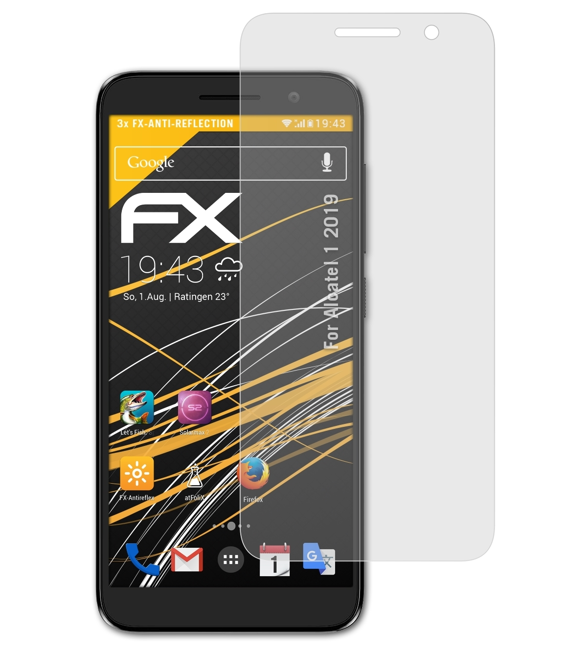 FX-Antireflex 1 Alcatel ATFOLIX Displayschutz(für 3x (2019))