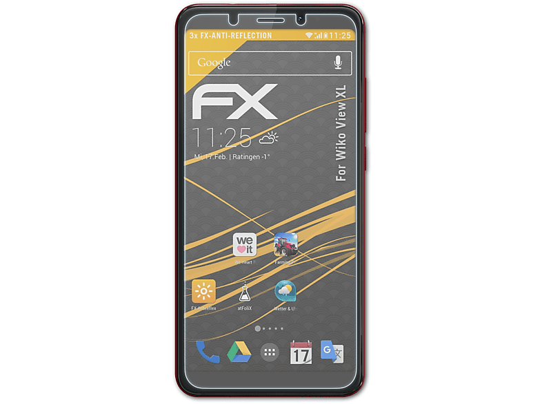 ATFOLIX 3x FX-Antireflex Displayschutz(für Wiko View XL) | Displayschutzfolien & Gläser