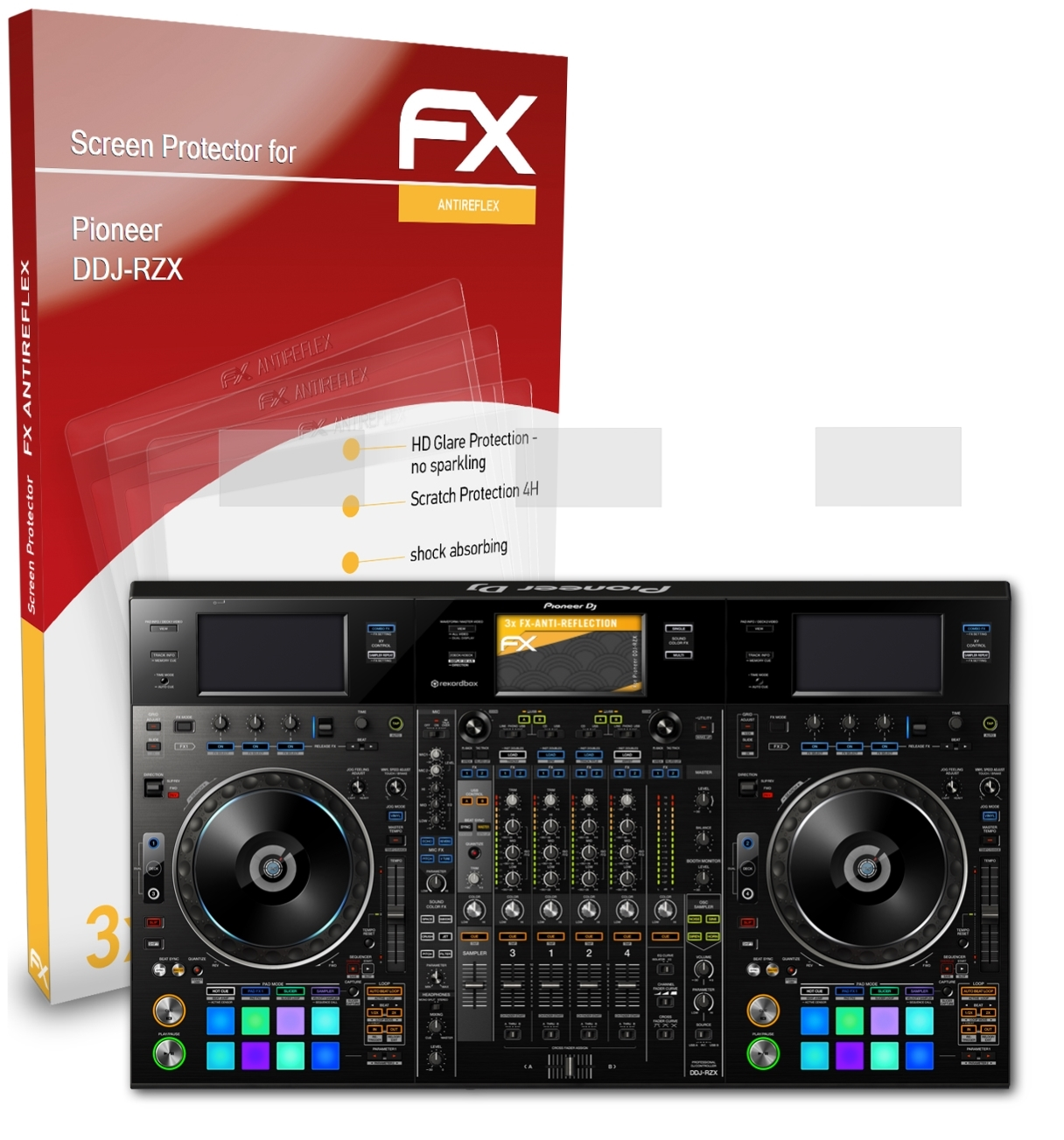 FX-Antireflex ATFOLIX DDJ-RZX) 3x Displayschutz(für Pioneer