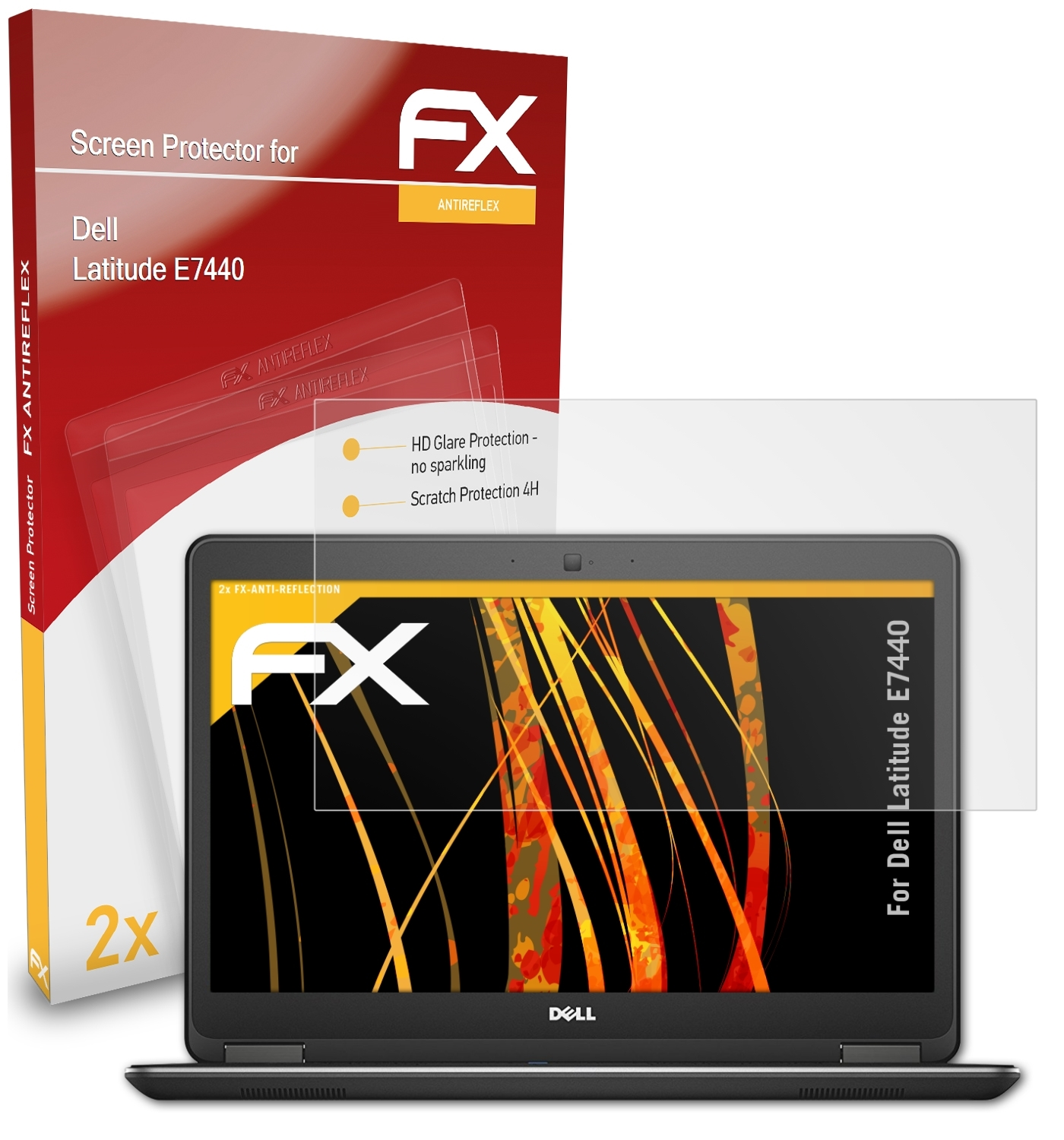 ATFOLIX 2x E7440) Displayschutz(für FX-Antireflex Dell Latitude