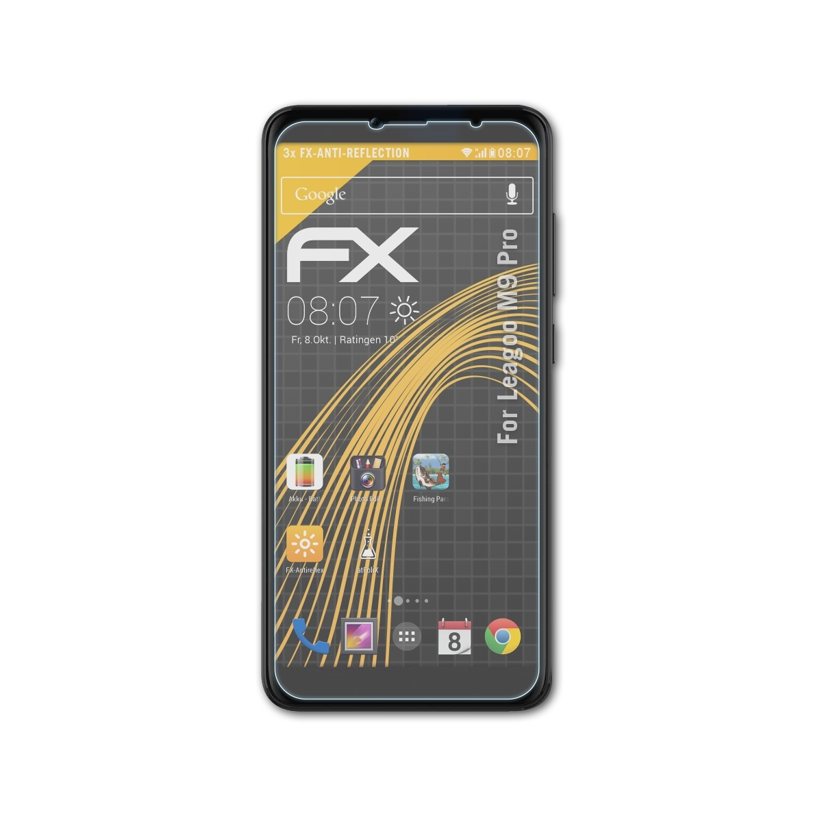 ATFOLIX 3x FX-Antireflex Displayschutz(für Leagoo Pro) M9