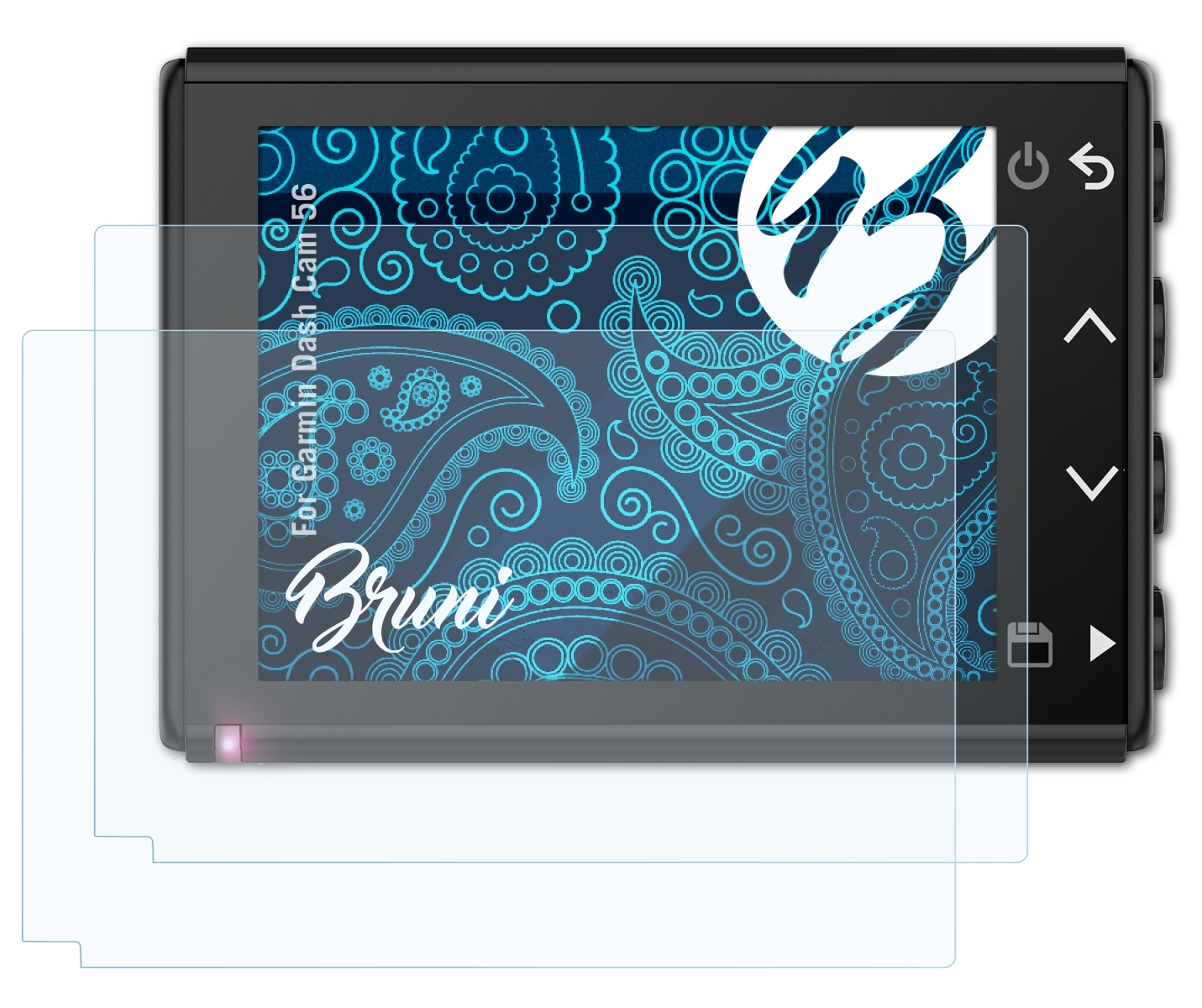 BRUNI 2x Schutzfolie(für Garmin Cam Dash Basics-Clear 56)