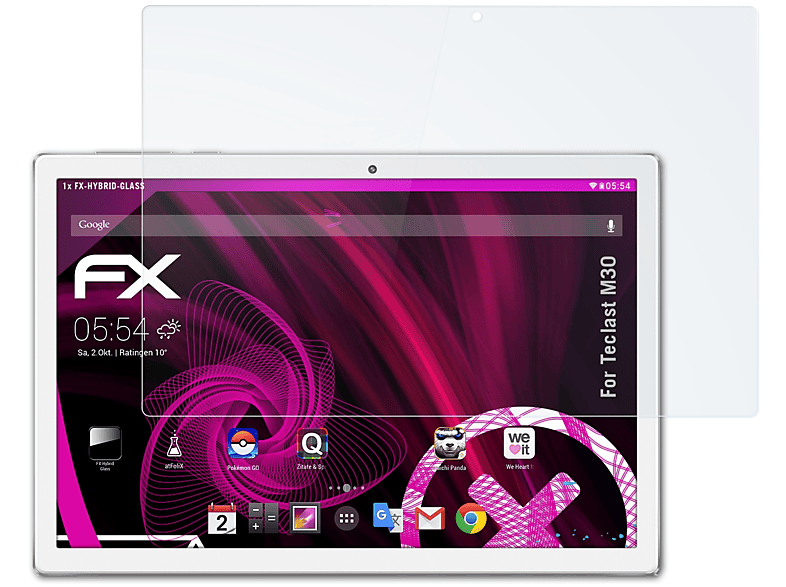 ATFOLIX FX-Hybrid-Glass M30) Schutzglas(für Teclast