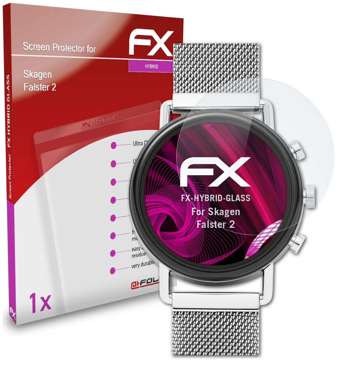 FX-Hybrid-Glass ATFOLIX Falster Skagen 2) Schutzglas(für