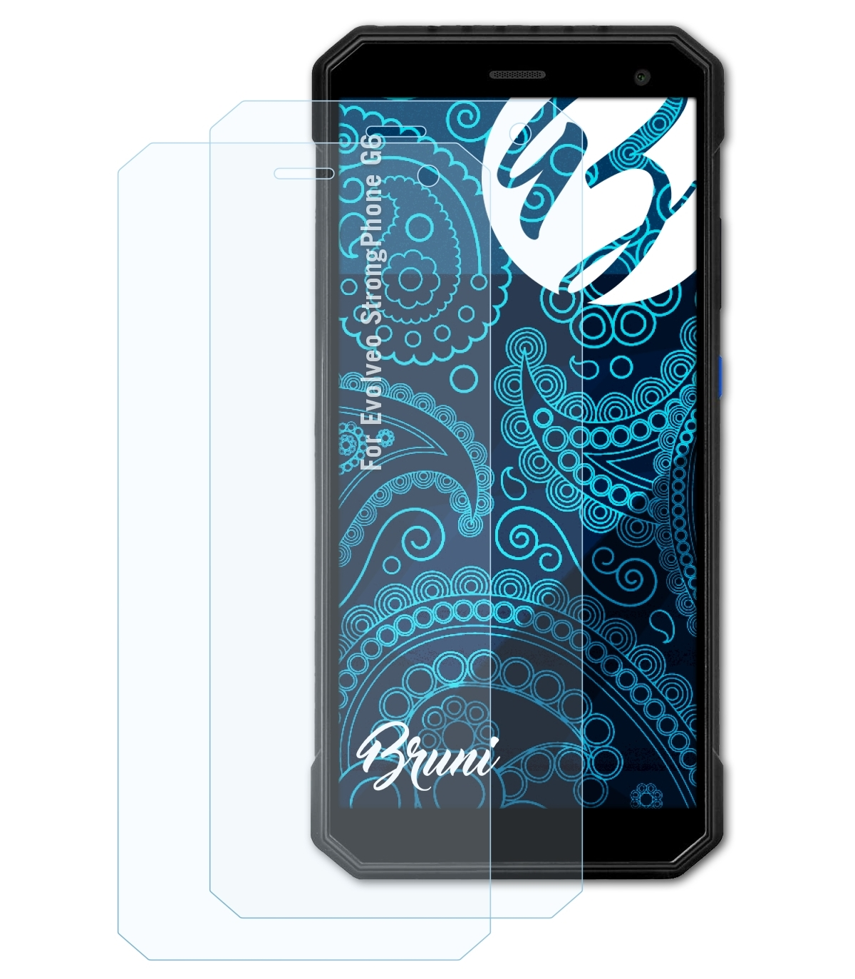 BRUNI 2x StrongPhone Schutzfolie(für Basics-Clear Evolveo G6)
