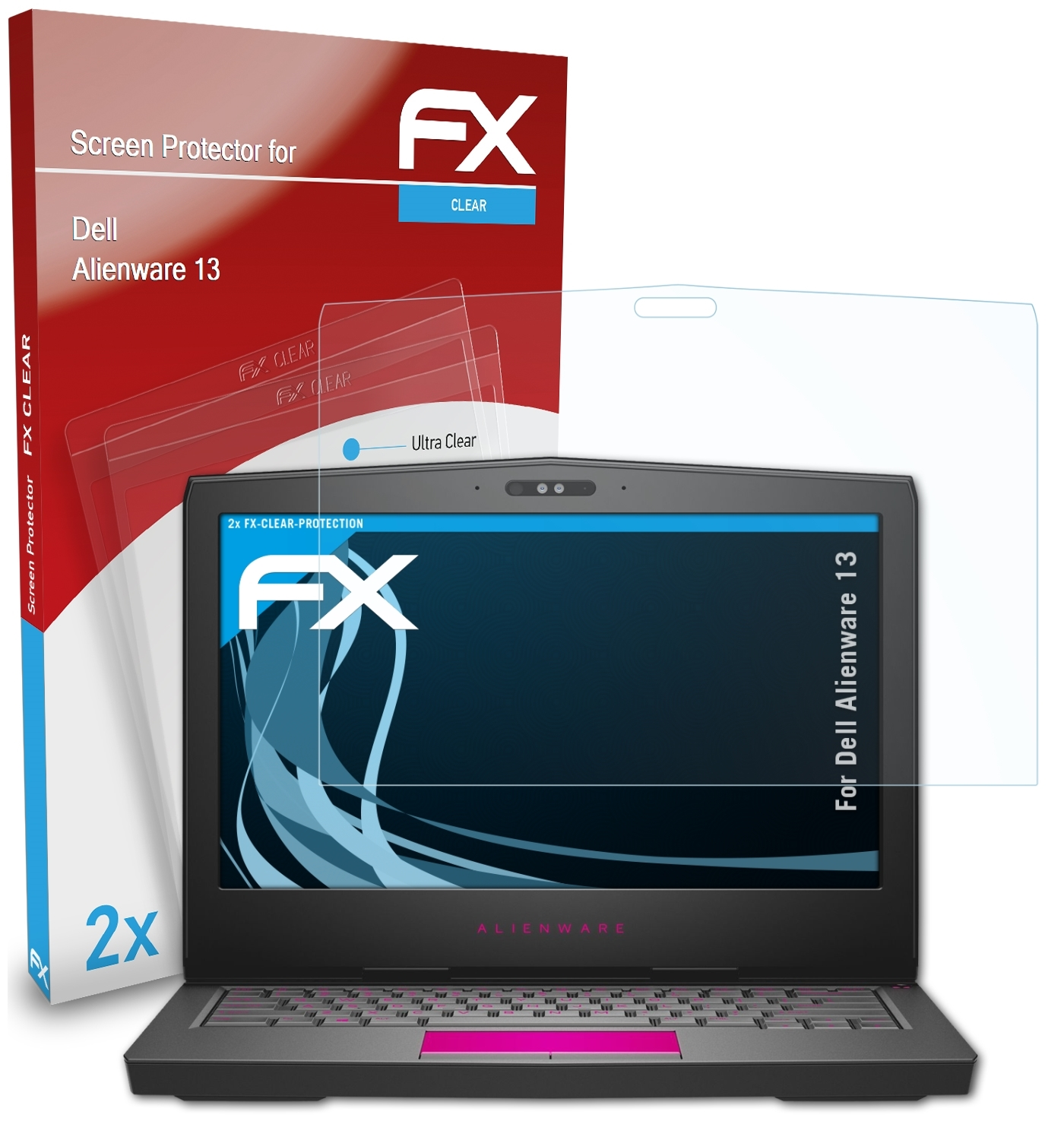 Alienware 13) ATFOLIX Displayschutz(für FX-Clear 2x Dell