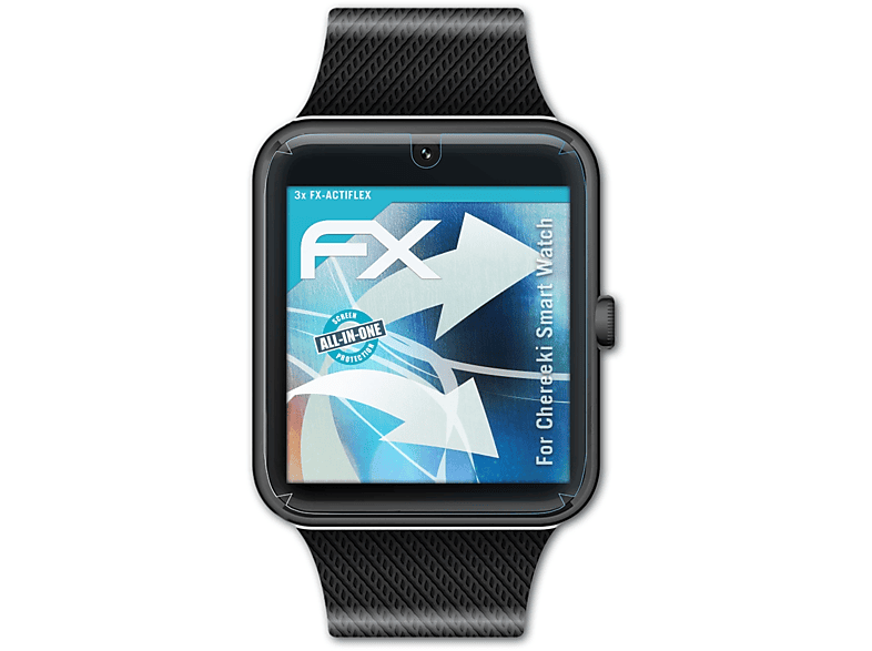 ATFOLIX 3x FX-ActiFleX Displayschutz(für Chereeki Watch) Smart