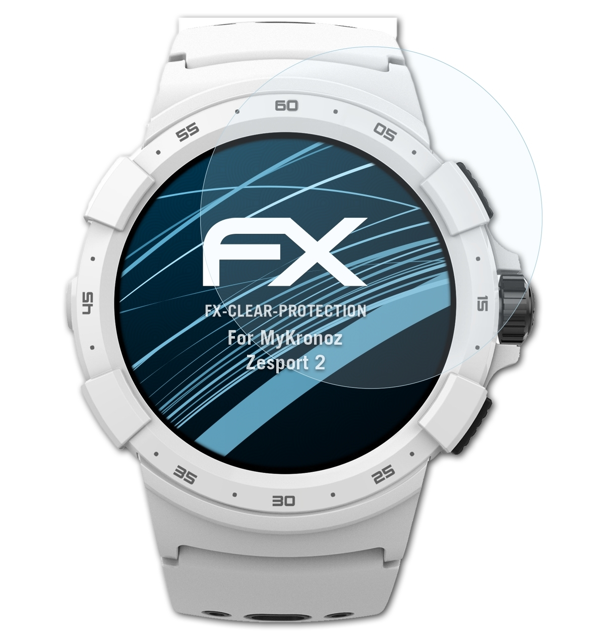 ATFOLIX 3x Zesport 2) FX-Clear Displayschutz(für MyKronoz